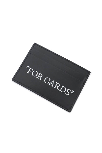 bookish card holder with lettering OMND067C99LEA001 BLACK WHITE