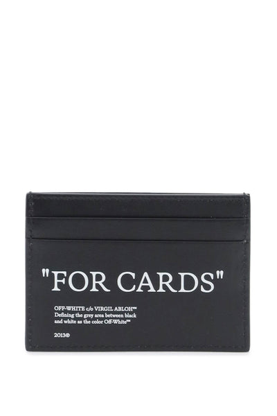 bookish card holder with lettering OMND067C99LEA001 BLACK WHITE