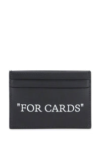 bookish card holder with lettering OMND067C99LEA001 BLACK WHITE