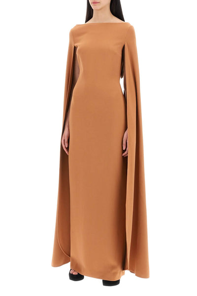 maxi dress sadie with cape sleeves OS35009 CARAMEL