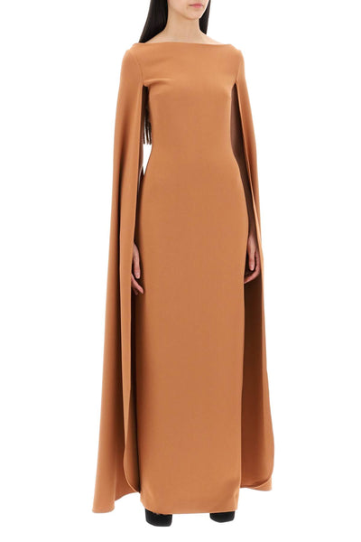 maxi dress sadie with cape sleeves OS35009 CARAMEL