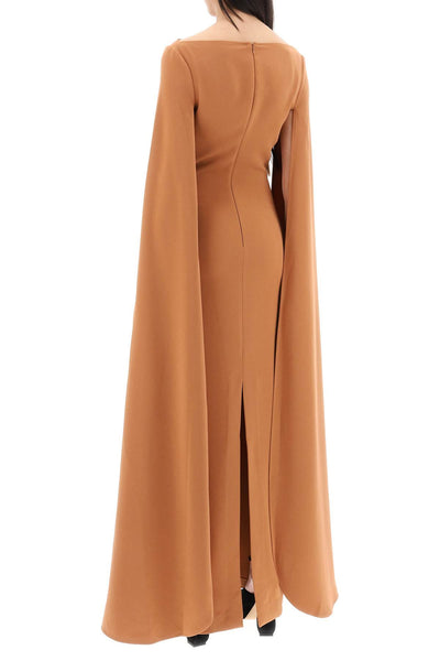 maxi dress sadie with cape sleeves OS35009 CARAMEL