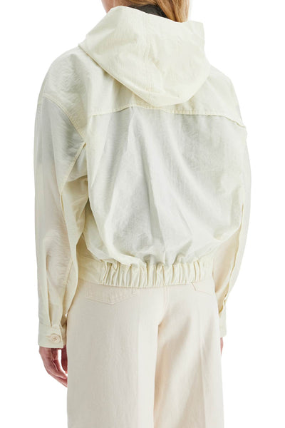 short hooded blouson OW1067 LF1234 LEMON GLAZE