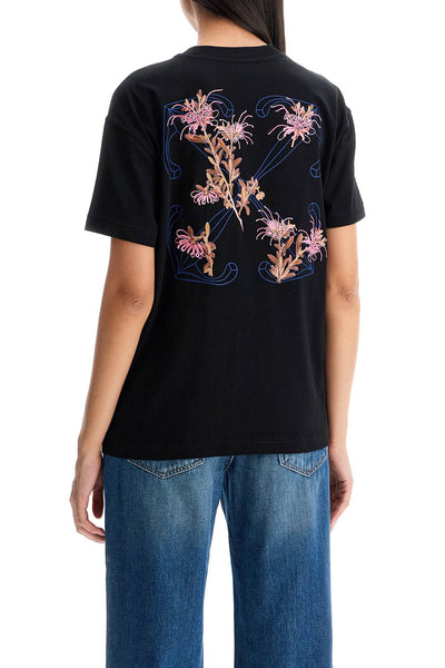 pinkflower arrow t-shirt OWAA089F24JER002 BLACK - MULTICOLOR