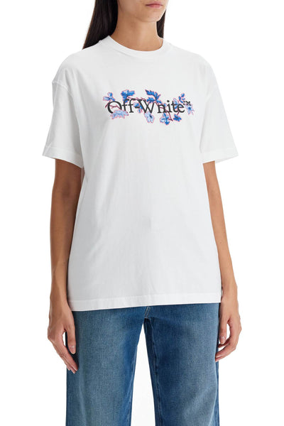 flower bookish t OWAA089F24JER003 WHITE - MULTICOLOR