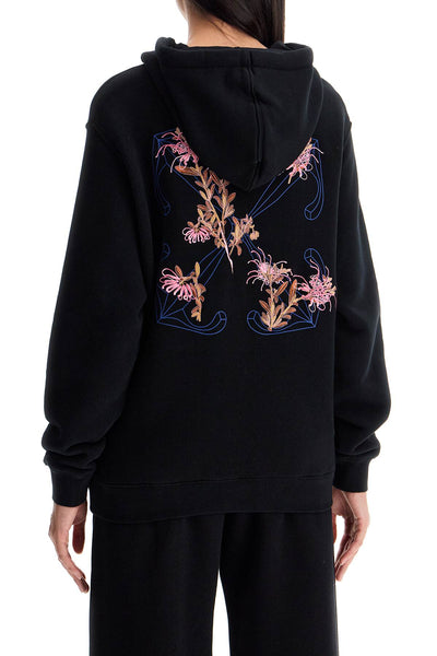 "pinkflower arrow hooded sweat OWBB035F24FLE002 BLACK - MULTICOLOR