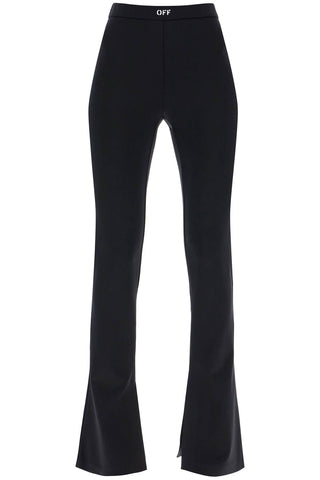 flared leggings with OWCD023C99JER001 BLACK WHITE