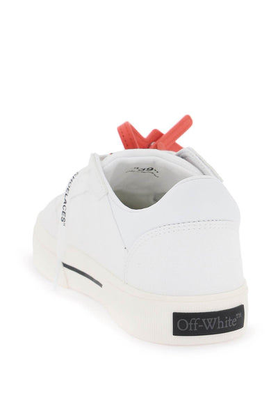 low canvas vulcanized sneakers in OWIA288S24FAB001 WHITE BLACK