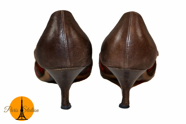 Bottega Veneta Brown Leather Sandal Shoes 36.5