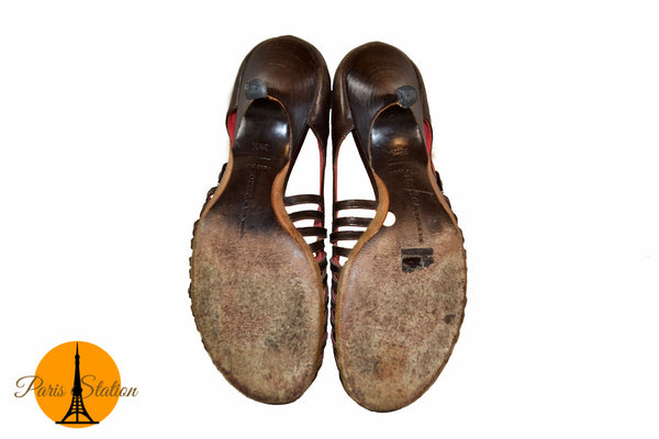 Bottega Veneta Brown Leather Sandal Shoes 36.5