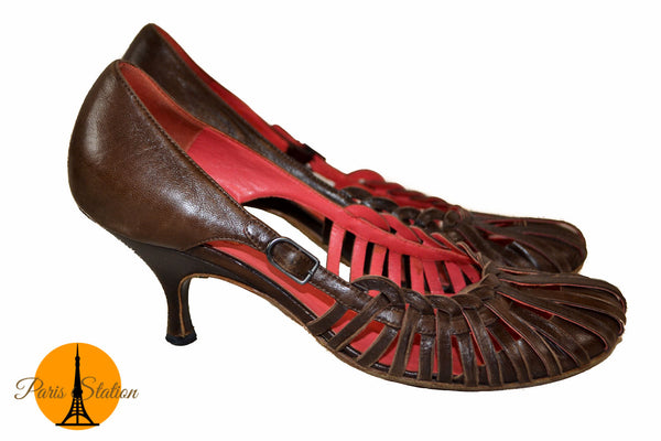 Bottega Veneta Brown Leather Sandal Shoes 36.5