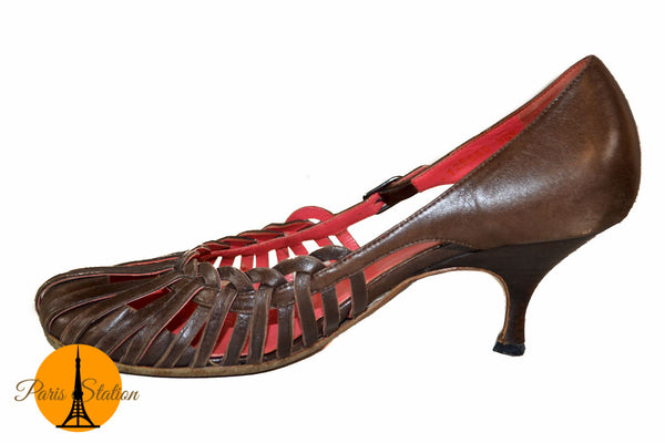 Bottega Veneta Brown Leather Sandal Shoes 36.5