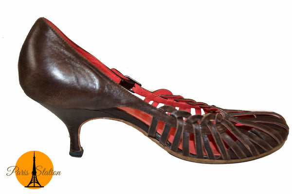 Bottega Veneta Brown Leather Sandal Shoes 36.5