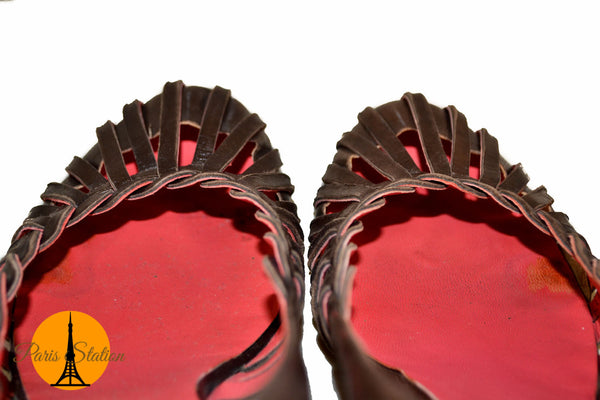 Bottega Veneta Brown Leather Sandal Shoes 36.5