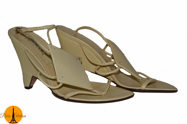 Prada New Prada Beige Sandal Shoes Size 36/6 | Italystation.com - Shop Now at italystation.com