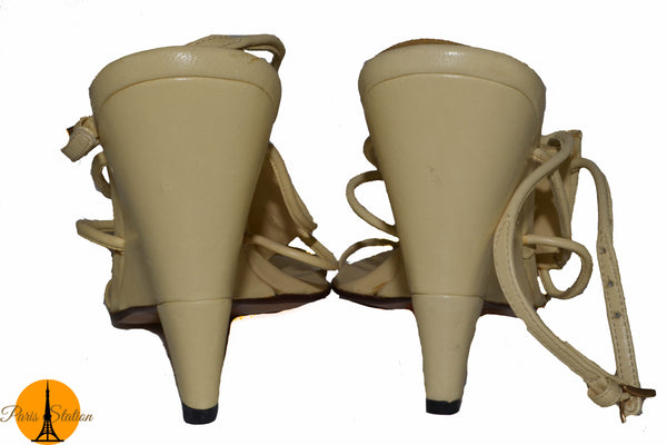 Prada New Prada Beige Sandal Shoes Size 36/6 | Italystation.com - Shop Now at italystation.com