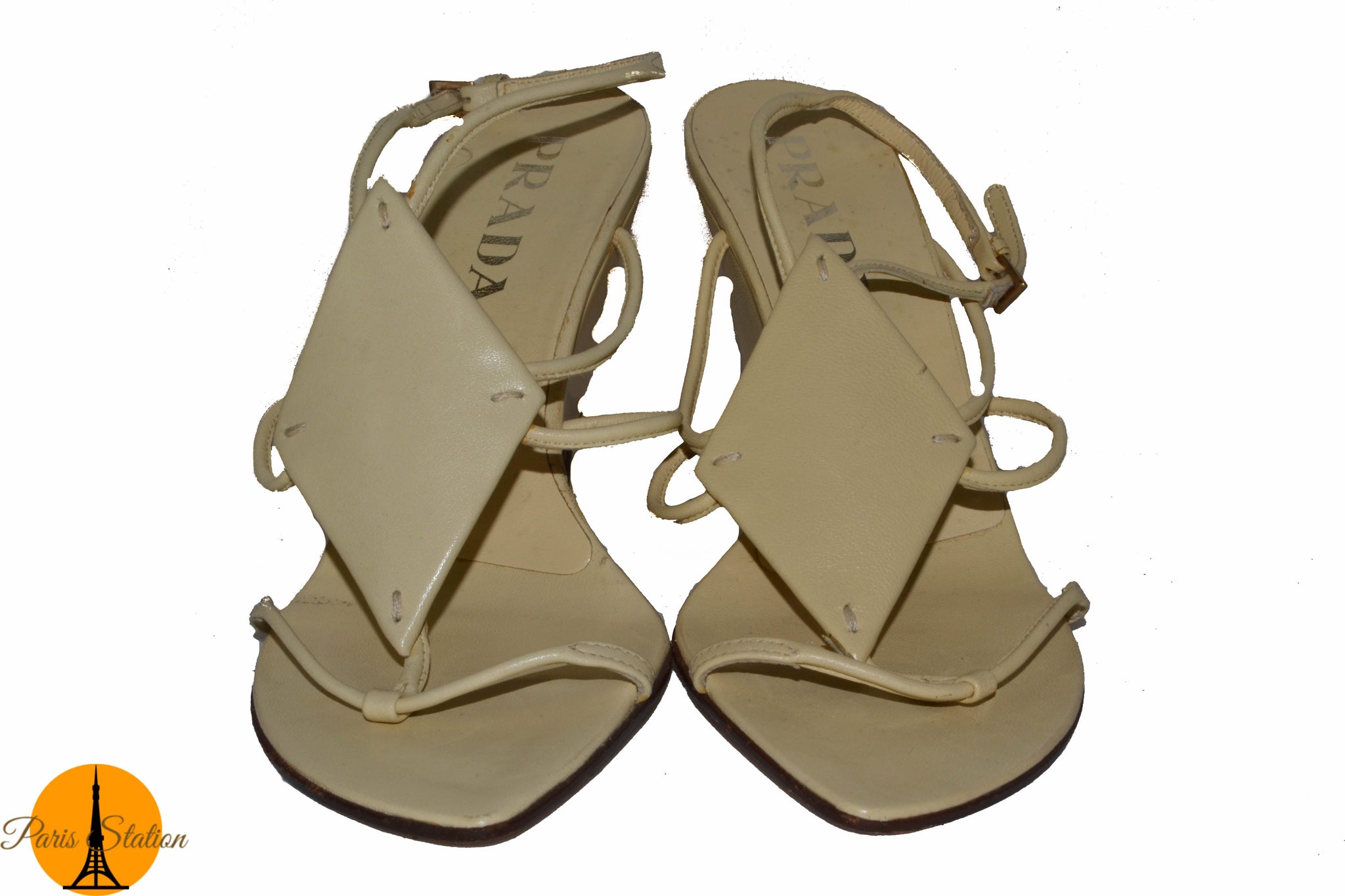 Prada New Prada Beige Sandal Shoes Size 36/6 | Italystation.com - Shop Now at italystation.com