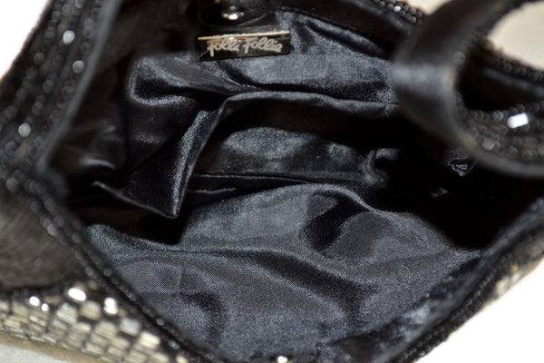 Folli Folli Black Beaded Evening Bag