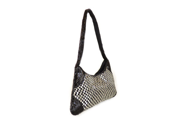 Folli Folli Black Beaded Evening Bag