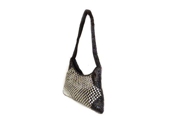 Folli Folli Black Beaded Evening Bag