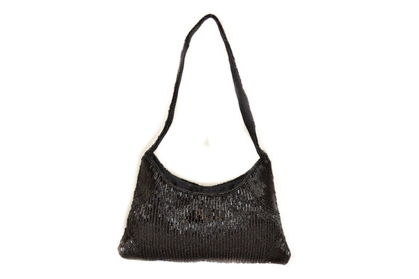 Folli Folli Black Beaded Evening Bag