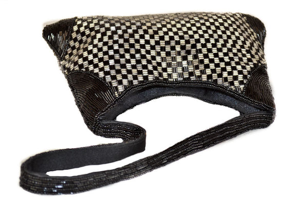 Folli Folli Black Beaded Evening Bag
