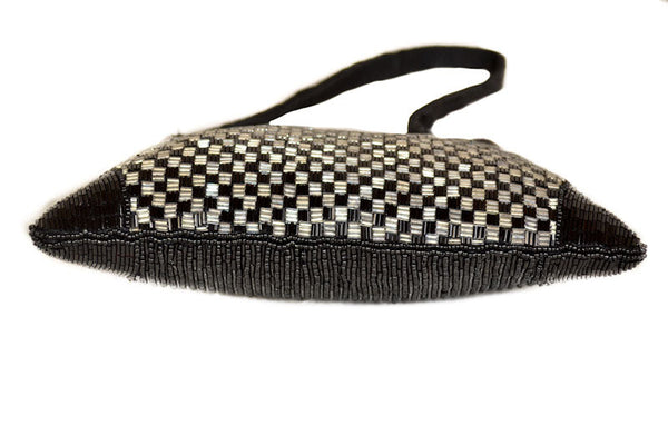 Folli Folli Black Beaded Evening Bag