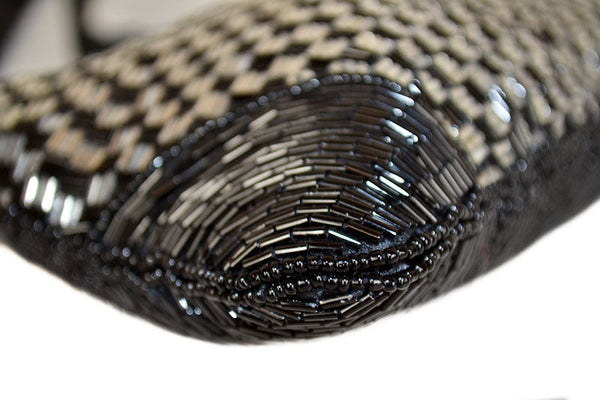 Folli Folli Black Beaded Evening Bag