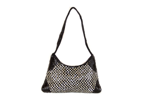 Folli Folli Black Beaded Evening Bag