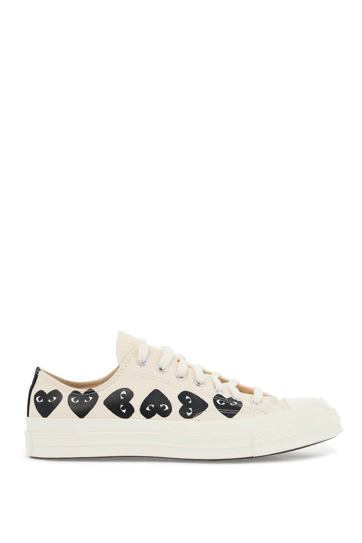 multi heart converse x comme des garçons play low-top sneakers P1K126 WHITE