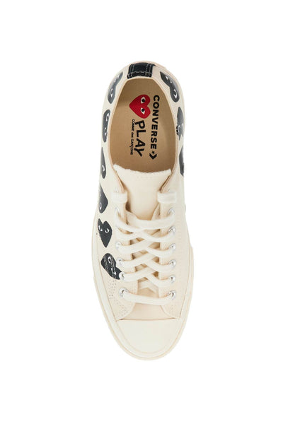 multi heart converse x comme des garçons play low-top sneakers P1K126 WHITE