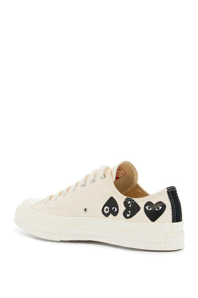 multi heart converse x comme des garçons play low-top sneakers P1K126 WHITE