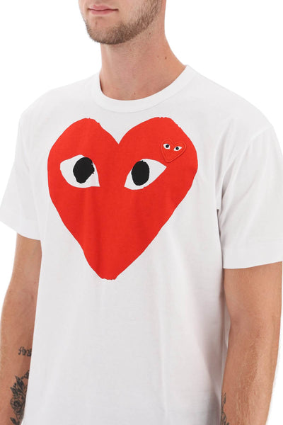 heart print t-shirt AX T026 051 WHITE