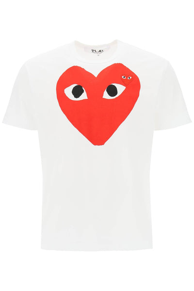 heart print t-shirt AX T026 051 WHITE