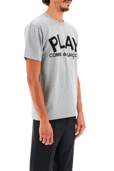 t-shirt with play print AX T080 051 GREY