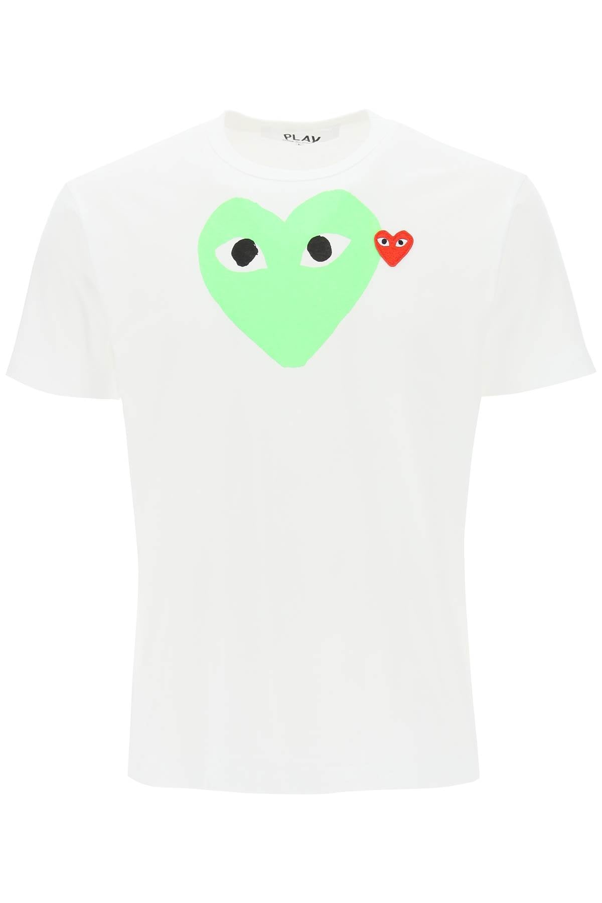 heart print t-shirt AX T106 051 GREEN