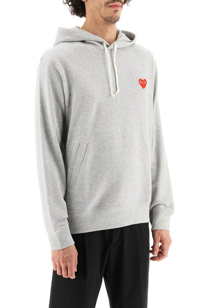 heart patch hoodie AX T170 051 GRAY
