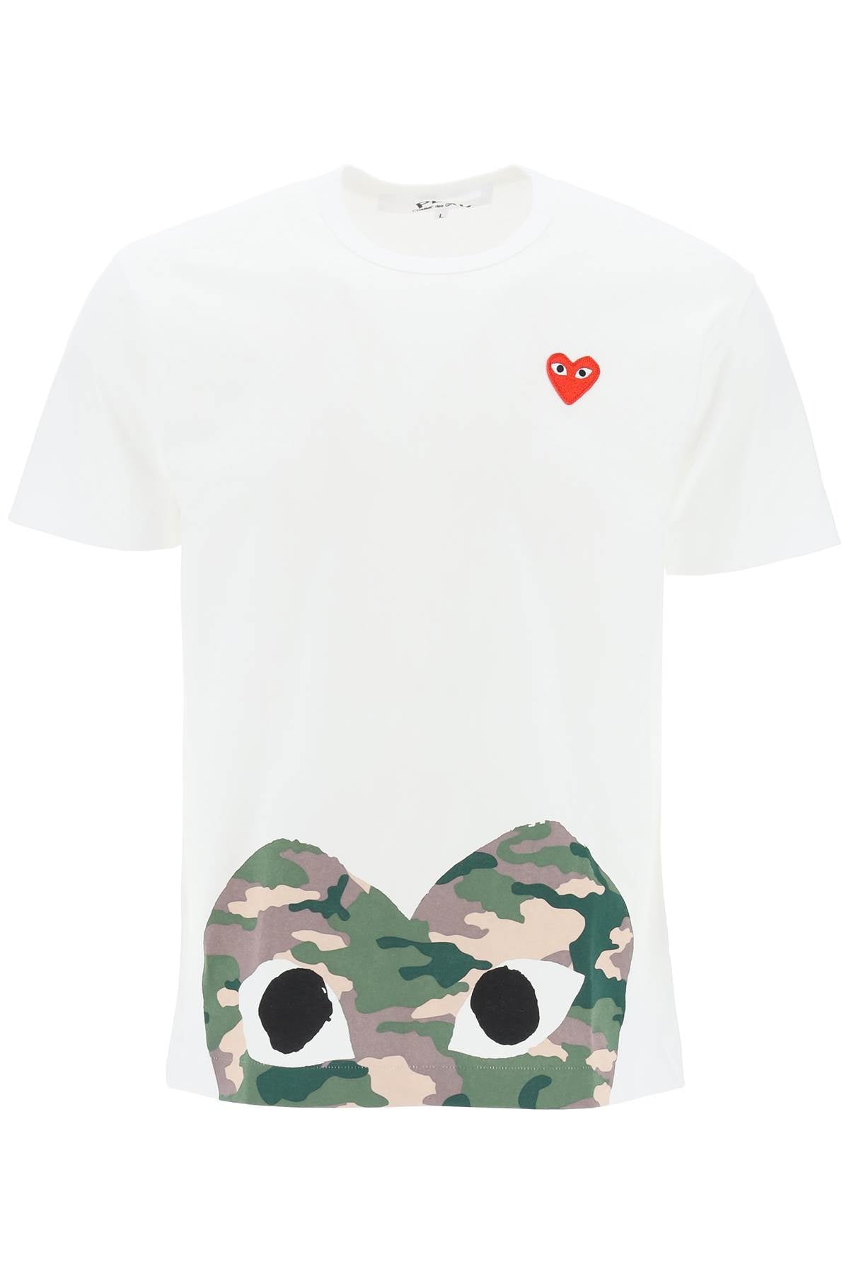 heart camou t-shirt P1T244 WHITE