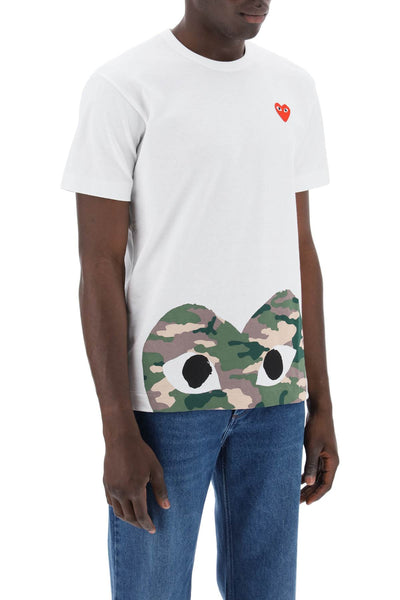 heart camou t-shirt P1T244 WHITE