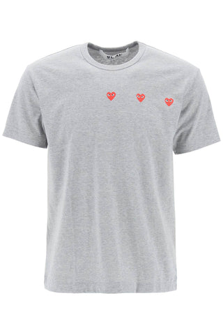 "round-neck t-shirt with heart P1T337 GREY