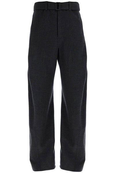 twisted pants with belt. PA1158 LF1302 ANTHRACITE / GREY