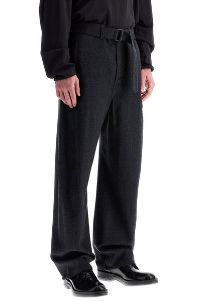 twisted pants with belt. PA1158 LF1302 ANTHRACITE / GREY