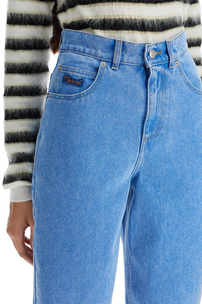 organic denim cropped jeans in PAJD0513A0 USCW91 COBALT