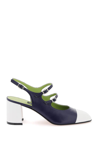 patent leather papaya slingback mary jane PAPAYA 24 BLEU BLANC