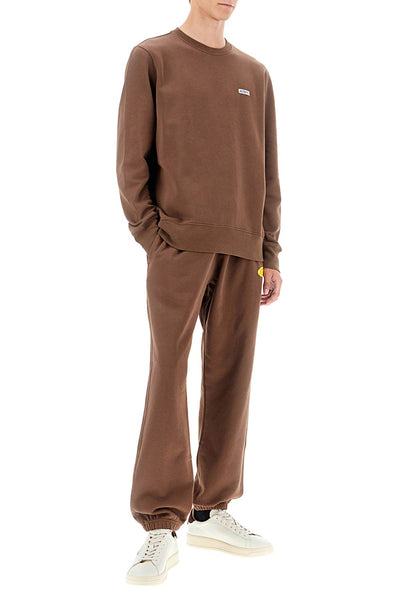 relaxed fit fleece joggers for PAPM16JC CHOCO