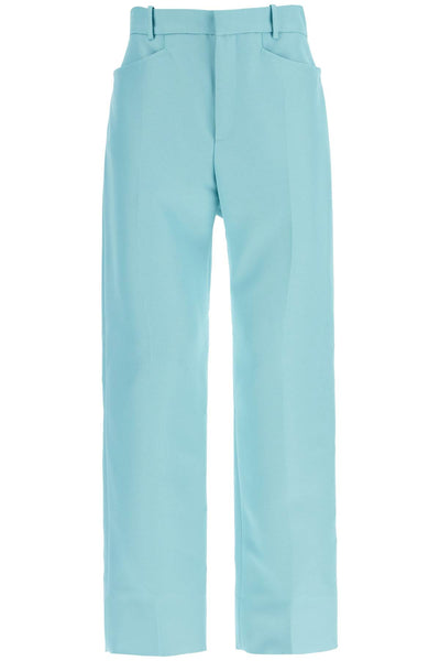 wallis cigarette pants in hopsack fabric PAW558 FAX1176 LIGHT TURQUOISE