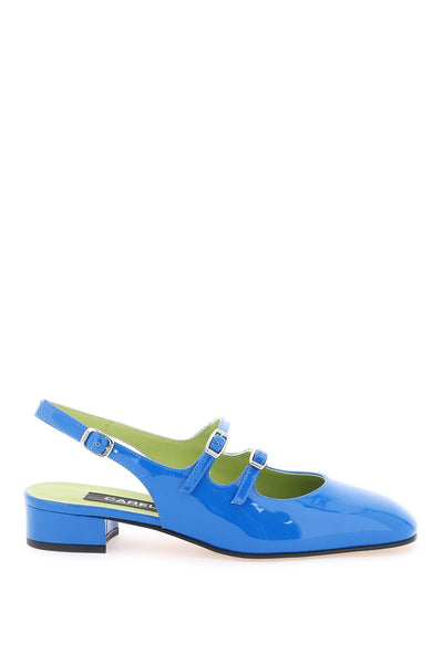 patent leather pêche slingback mary jane PECHE 24 BLEU