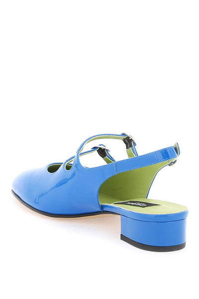 patent leather pêche slingback mary jane PECHE 24 BLEU