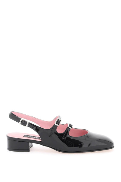 patent leather pêche slingback mary jane PECHE NOIR