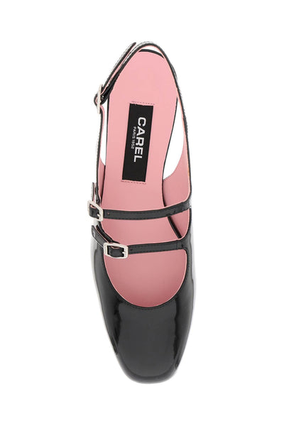 patent leather pêche slingback mary jane PECHE NOIR